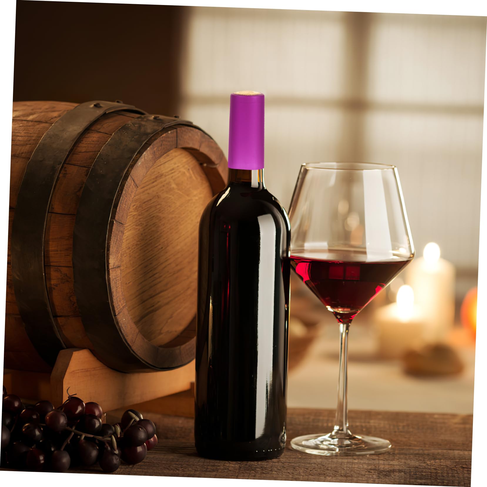 BRIGHTFUFU Fine Craftsmanship Wine Bottle Caps Heat Shrink Caps Special Design for Wine Shops