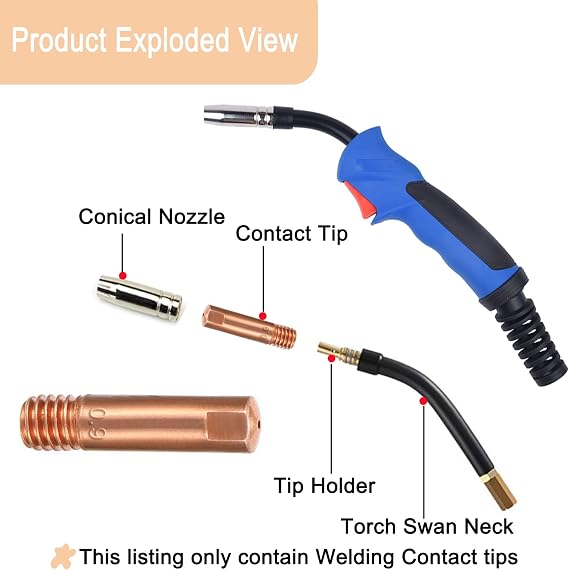 30 Pack Mig Welding Contact Tips 0.035