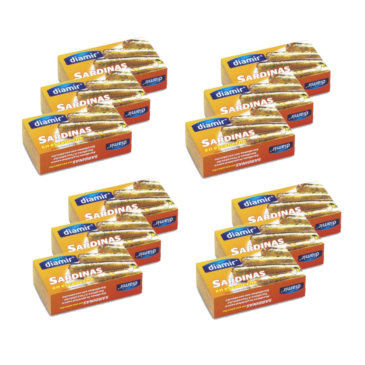 Lot 12x Sardines à l'escabèche - Boîte 125g