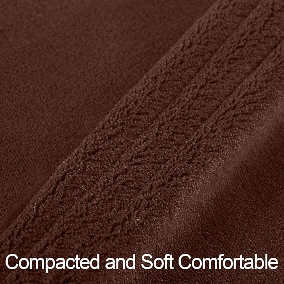 JML Plush Throw Blanket 50 x 60, Plush Soft Fleece Blanket - Lightweight All Season Couch Sofa Blanket, Solid Color Coffee
