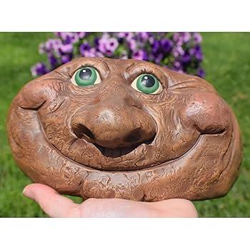 Amazon.co.jp: 庭 石 像,庭庭 第 樹脂 彫刻,面白い 岩壁 石 彫刻