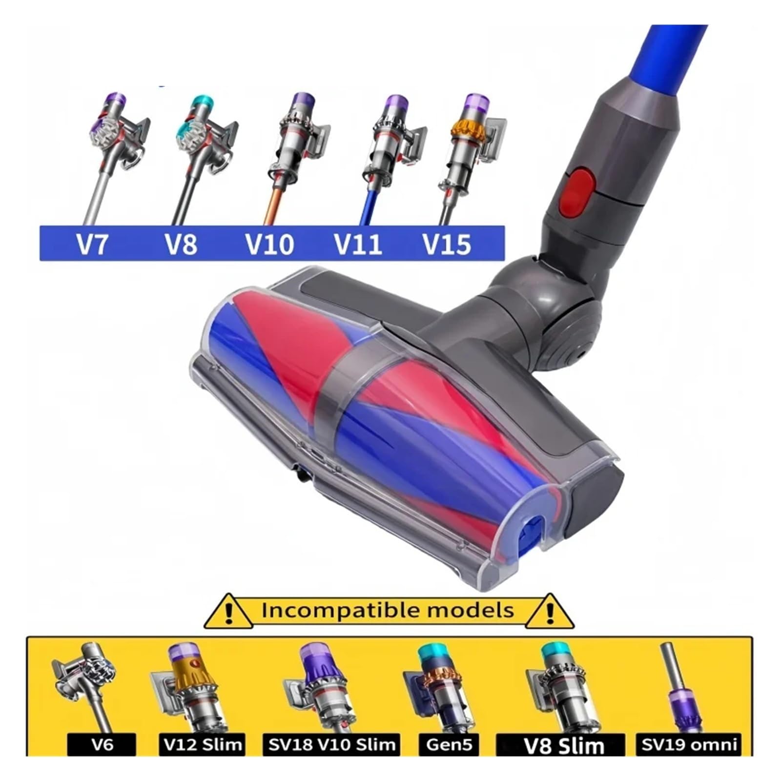 Kompatibel for Dyson V7 V8 V10 V11 V15 Staubsaugerkopf