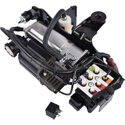 Compresor Suspension Audi Allroad Flynsu Suspensión neumática del compresor completa Compatible con A6 C6 4F bj 04-11 4F0616005 4F0616006 4F0616006A 4F0616005E con relé, bloque de válvulas de suspensión neumática