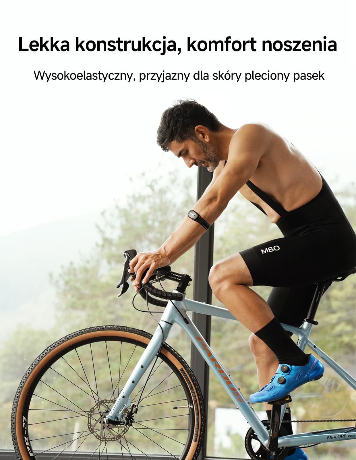 iGPSPORT HR70 Monitor tętna, wodoodporna opaska na ramię Bluetooth Ant+ idealna do jazdy na rowerze, joggingu, jogi, fitnessu