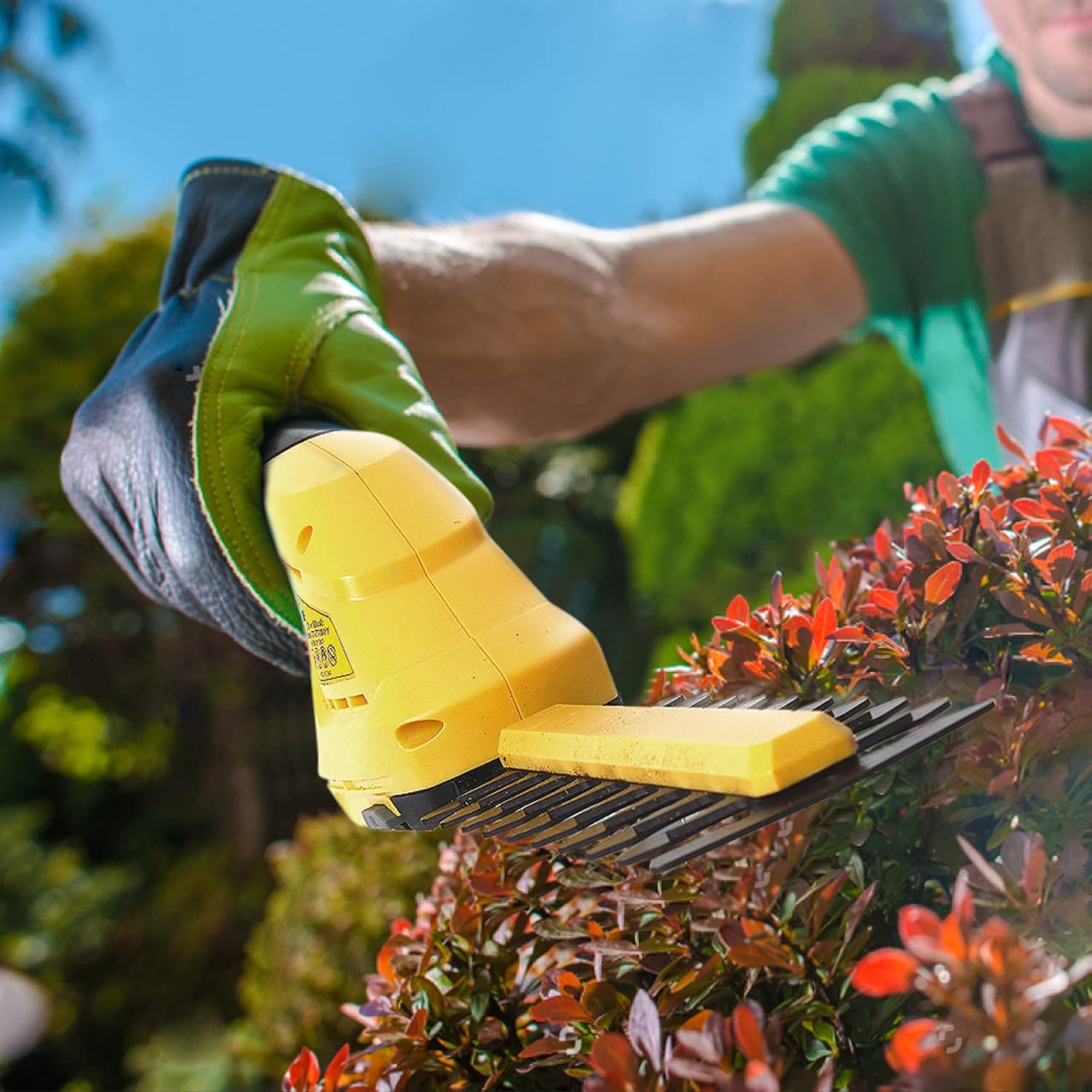 Walensee Cordless Grass Shear & Hedge Trimmer – 7.2V Electric Shrubbery Trimmer 2 in 1 Handheld Hedge Cutter/Grass Trimmer/Hedge Clipper Rechargeable Battery and Fast Charger Included for Garden, Lawn