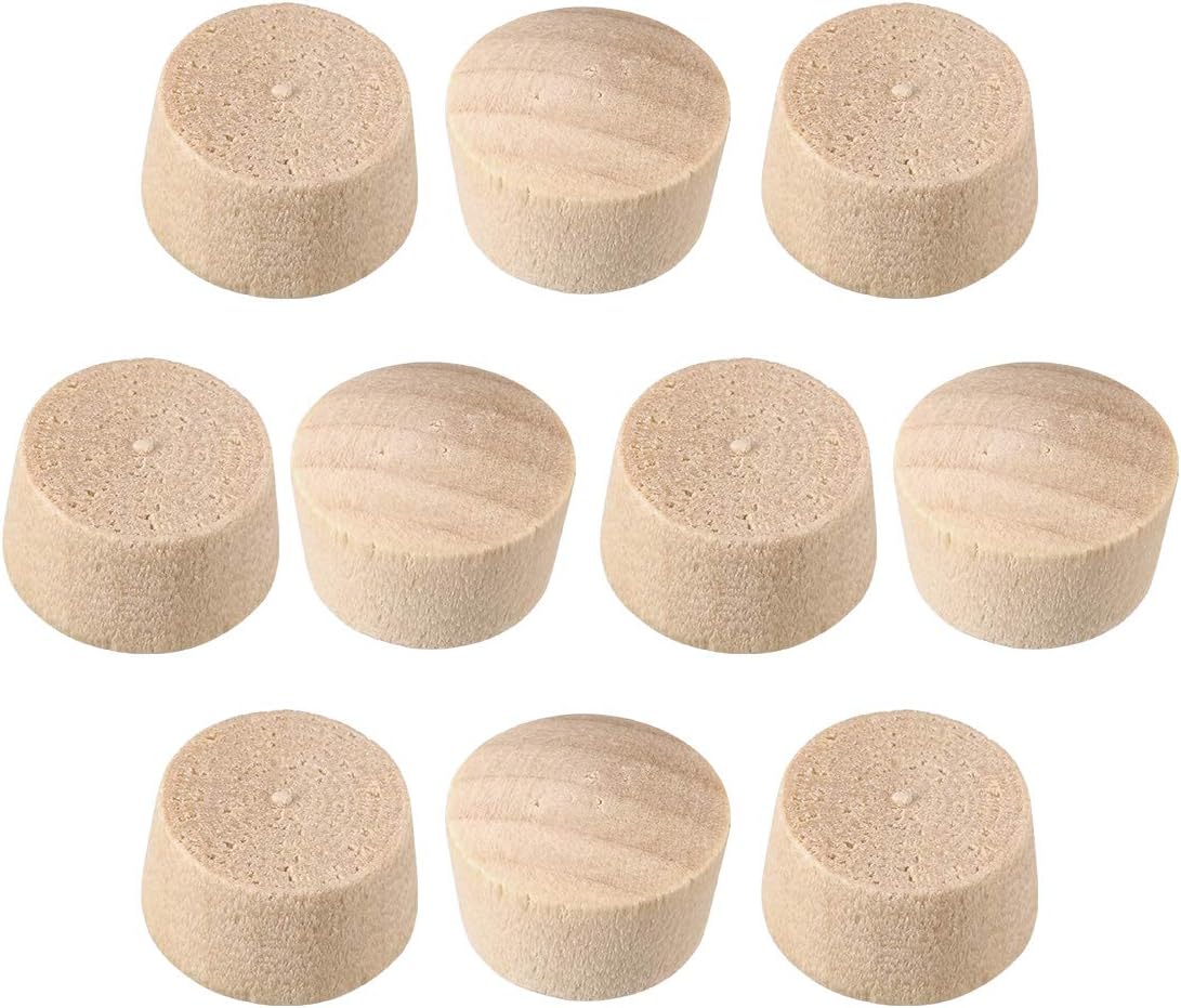 uxcell Wood Button Top Plugs 7/16 Inch Cherry Hardwood Furniture Plugs 9/25 Inch