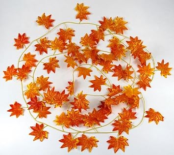 7.87ft Artificial ivy Red Vine Leaf Garland Plants Fake Foliage Flowers Decoration
