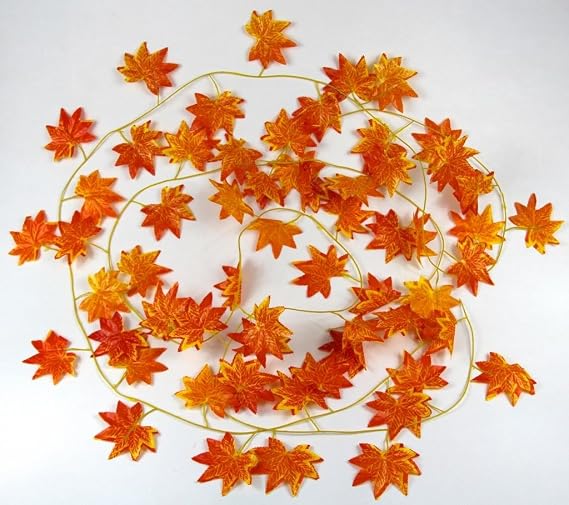 7.87ft Artificial ivy Red Vine Leaf Garland Plants Fake Foliage Flowers Decoration
