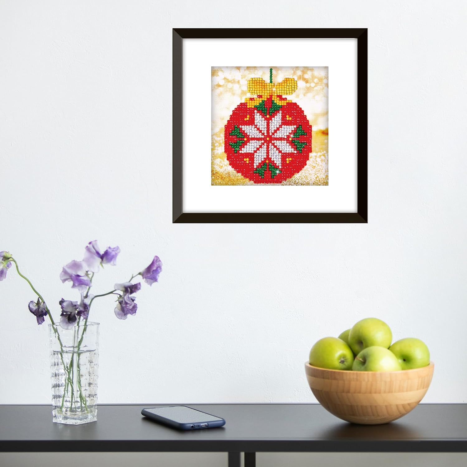 DIAMOND DOTZ Red Bauble Ornament Diamond Painting Kits for Adults - Diamond Art Kits a Relaxing Creative Craft Kit with Dotz Gems 5.3"x5.3"