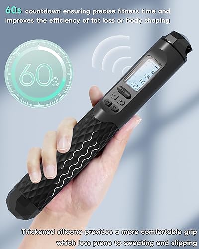 Miniatura 3 de nonogo Cuerda de saltar inalámbrica con contador para fitness, cuerda de saltar inteligente ajustable para hombres, mujeres, niños, boxeo de