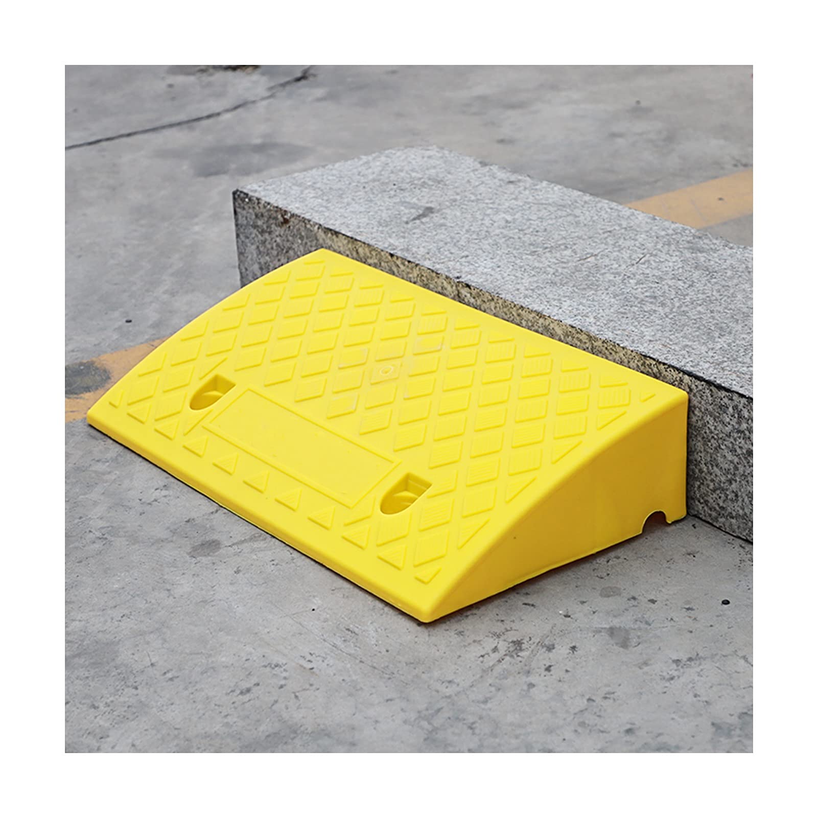 Buy AMSXNOO Black Portable Kerb Ramps, Threshold Door Step Ramp with