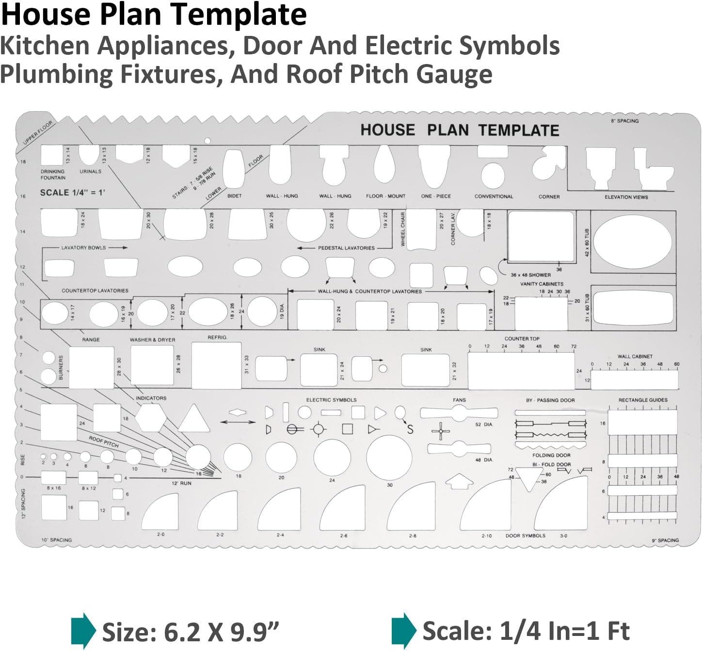 Drafting Tools and Ruler Shapes for Architecture Set of 3