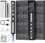 Mini Electric Screwdriver Set, 72 in 1 Precision Electric Screwdriver, Cordless Power Screwdriver Set, Rechargeable Repair Tool Kit for Electronics Glasses Laptop Phone Watch Camera