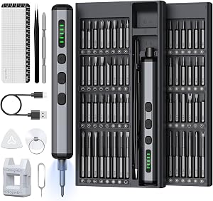 Mini Electric Screwdriver Set, 72 in 1 Precision Electric Screwdriver, Cordless Power Screwdriver Set, Rechargeable Repair Tool Kit for Electronics Glasses Laptop Phone Watch Camera