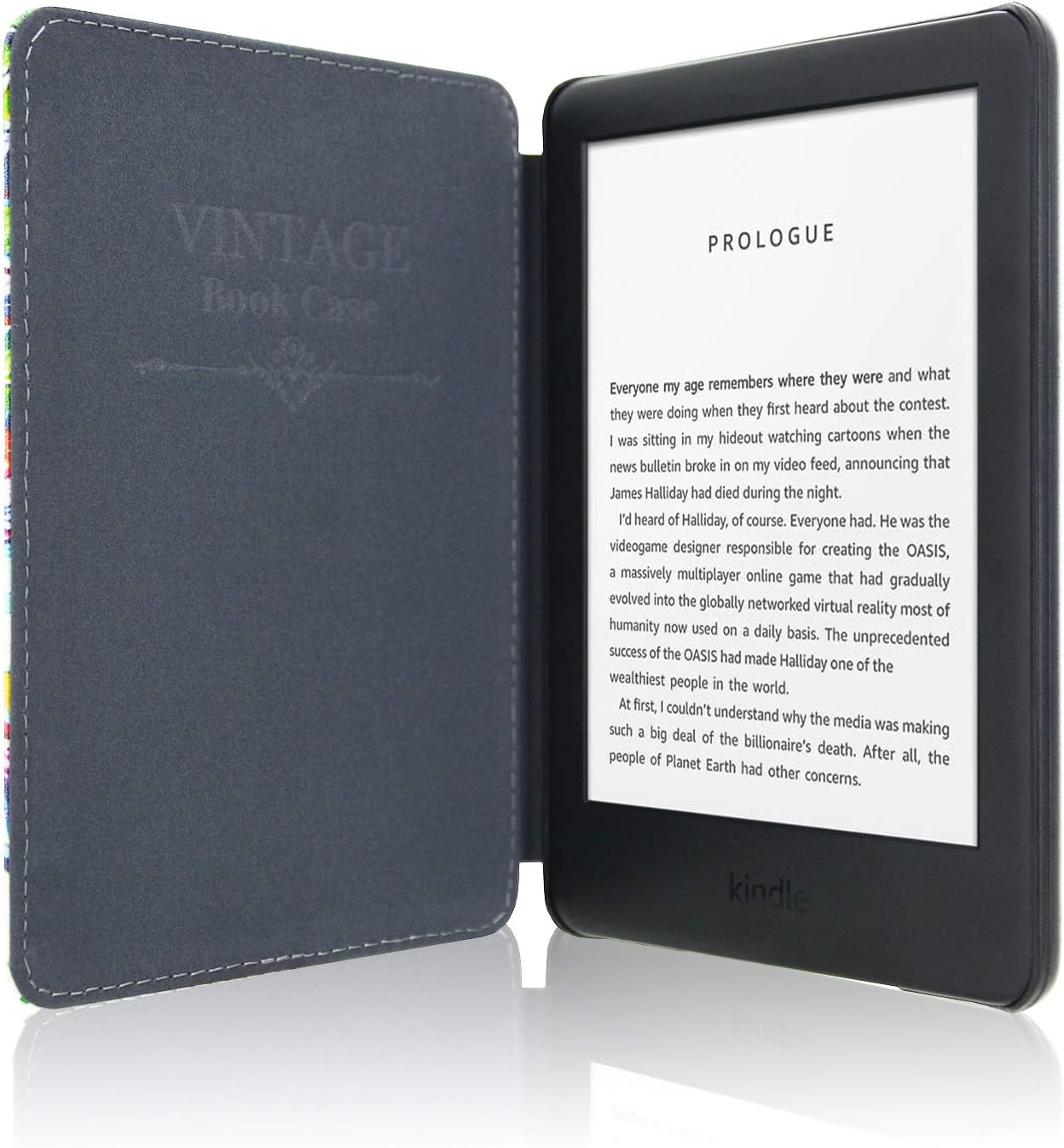 ACdream Slimshell Case for All New Kindle 10th Generation 2019 Released (NOT Fit Kindle Paperwhite or Kindle 8th Gen),Premium PU Leather Cover Case with Auto Wake Sleep Feather, Love Tree