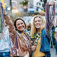 Vista 4 de YAHPERN Diademas de Mardi Gras para mujer, máscara de flor de lis, diadema de martes gordos de carnaval, accesorios para el cabello Mardi Gras