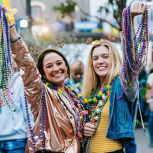 Miniatura 4 de YAHPERN Diademas de Mardi Gras para mujer, máscara de flor de lis, diadema de martes gordos de carnaval, accesorios para el cabello Mardi Gras