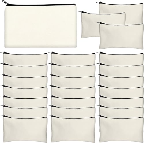 Miniatura 8 de Legigo Bolsa de manualidades en blanco, estuche de lona para lápices en blanco, bolsa de maquillaje en blanco, bolsa de lona a granel, bolsa de