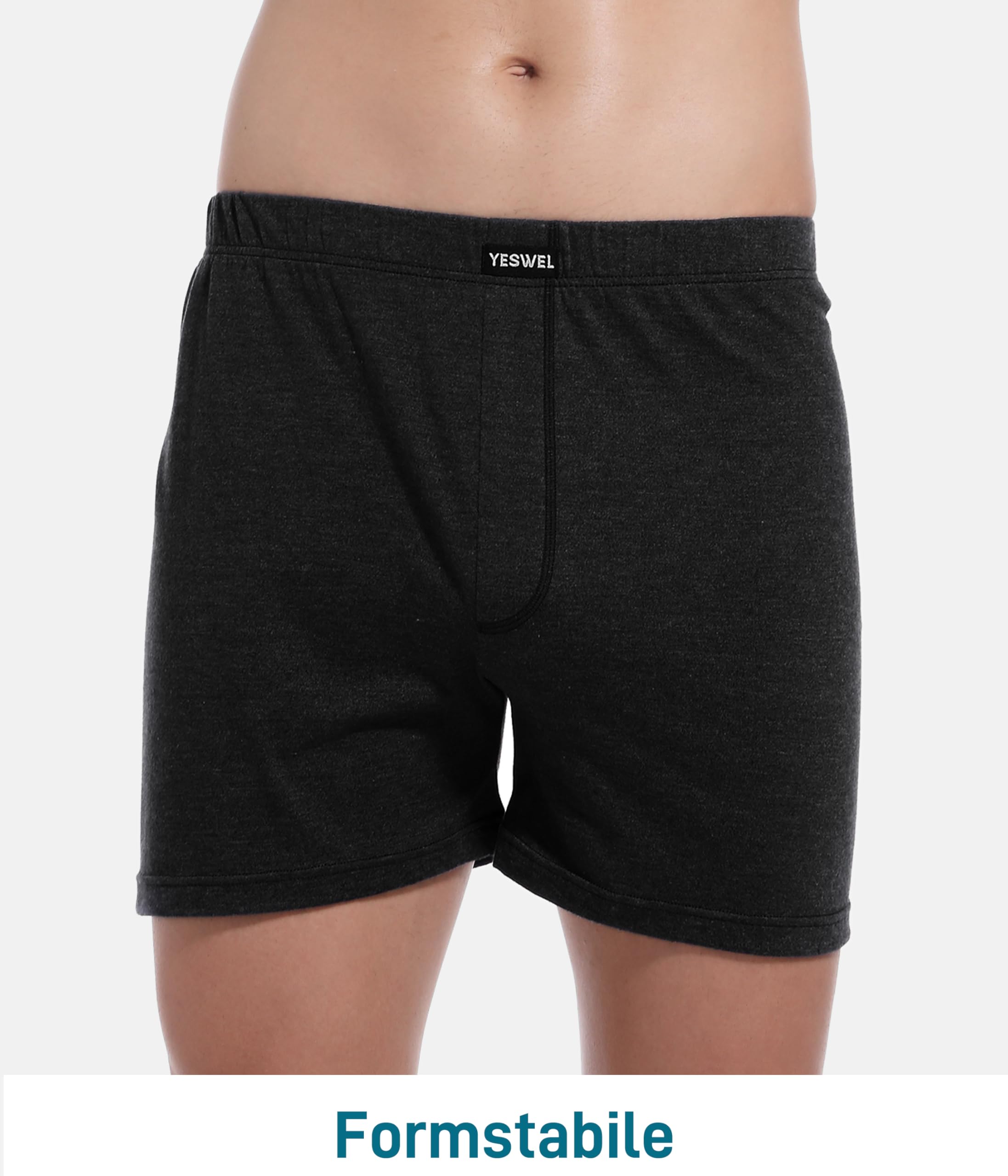 YESWEL 6er/10er Pack Boxershorts Herren, Atmungsaktive Baumwolle Unterhosen Männer, Lockere Retro Unterwäsche(M -4XL)