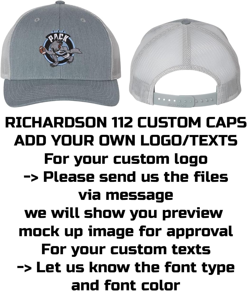 INK STITCH Richardson 112 Custom Embroidery Add Logo Texts Trucker Caps - Image 4