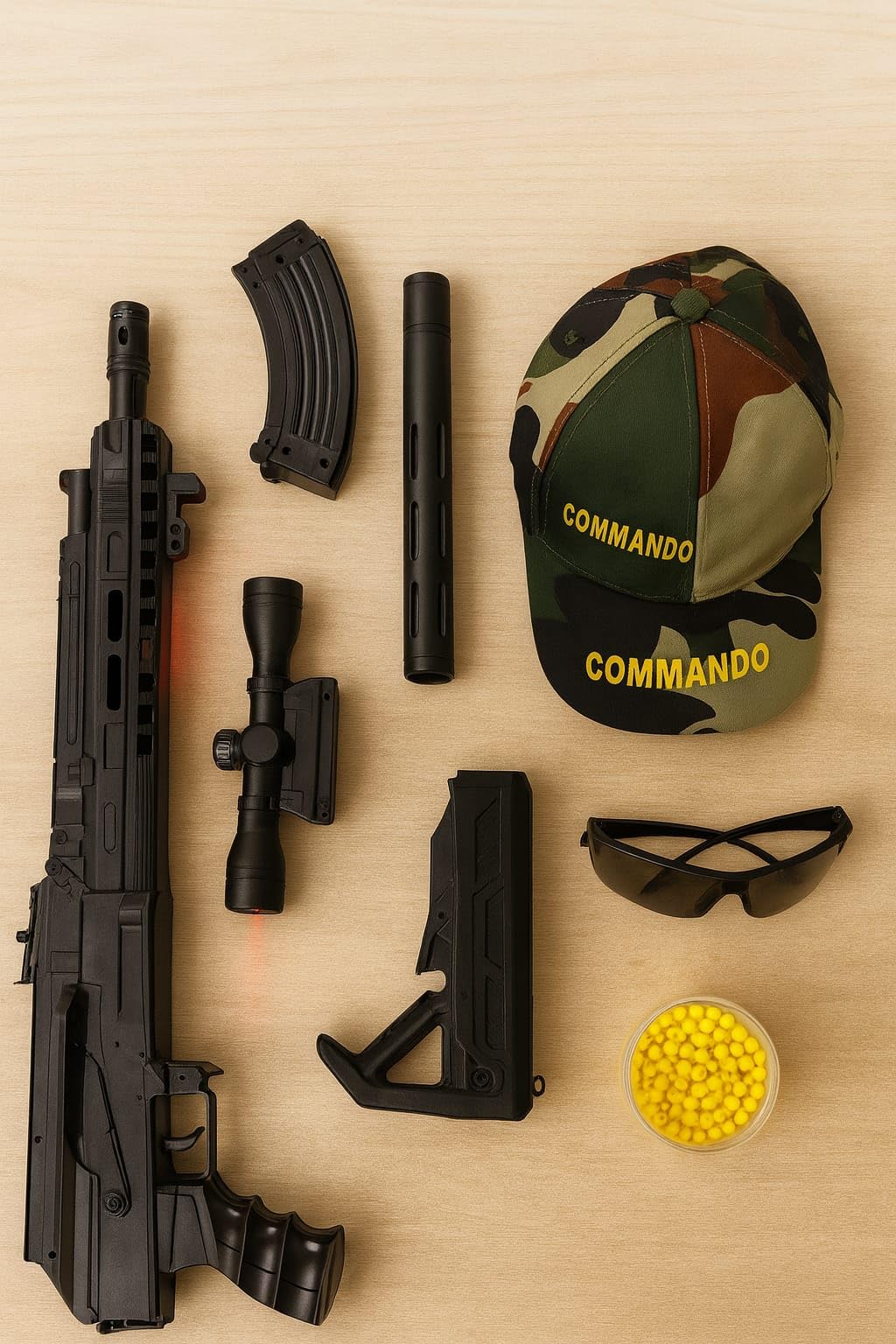 90Long Toy Gun Military Style Pubg Snipper Toy Gun with BB Bullets for Kids 8+ Years