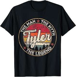 Tyler The Man The Myth The Legend Personalized Name T-Shirt