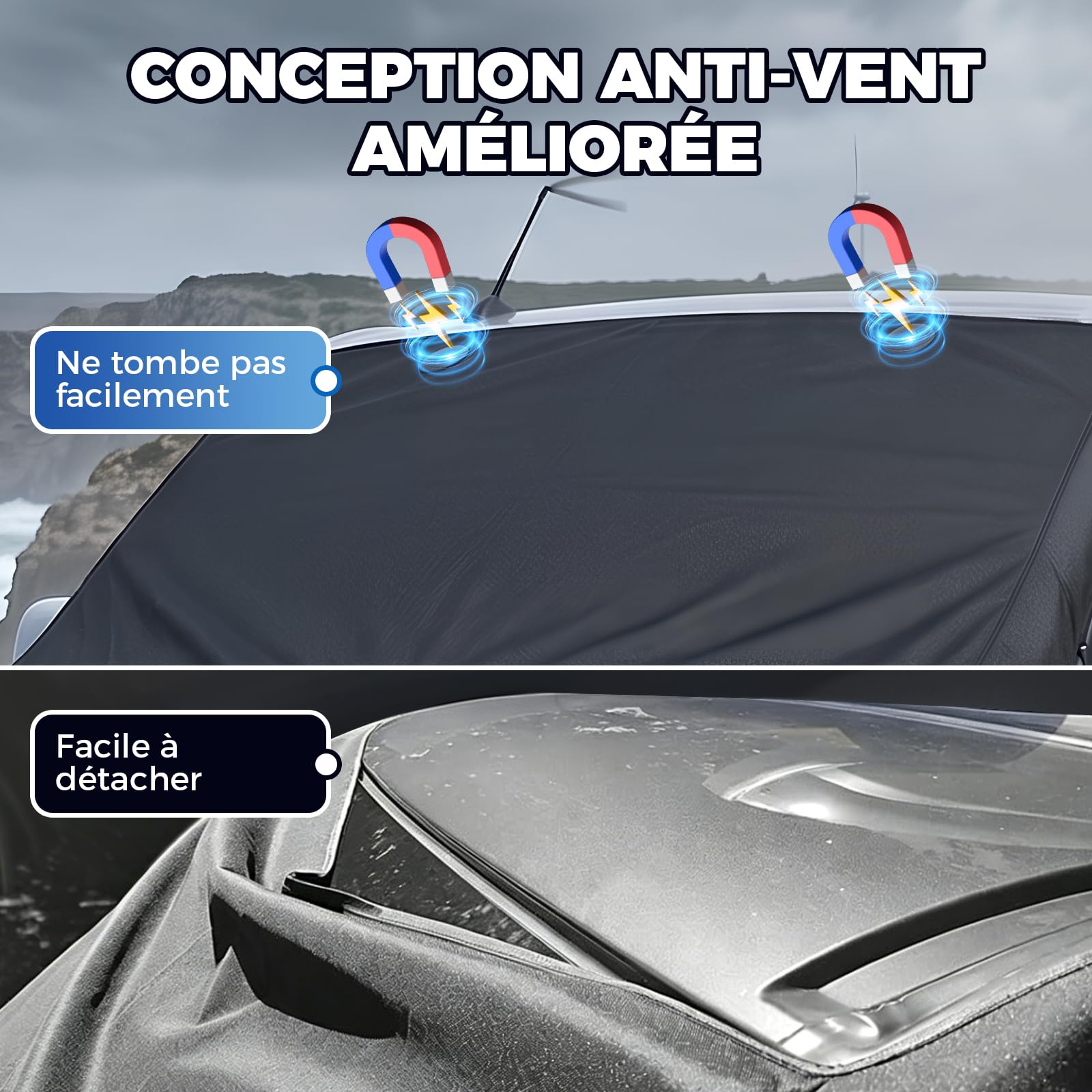 Housse De Pare-Brise Thermique Externe, Protection Pare Brise Camping Car, Trafic 3, Tissu 600D Oxford, Anti-UV. Trafic 2, Brise-Soleil Portables Occultants