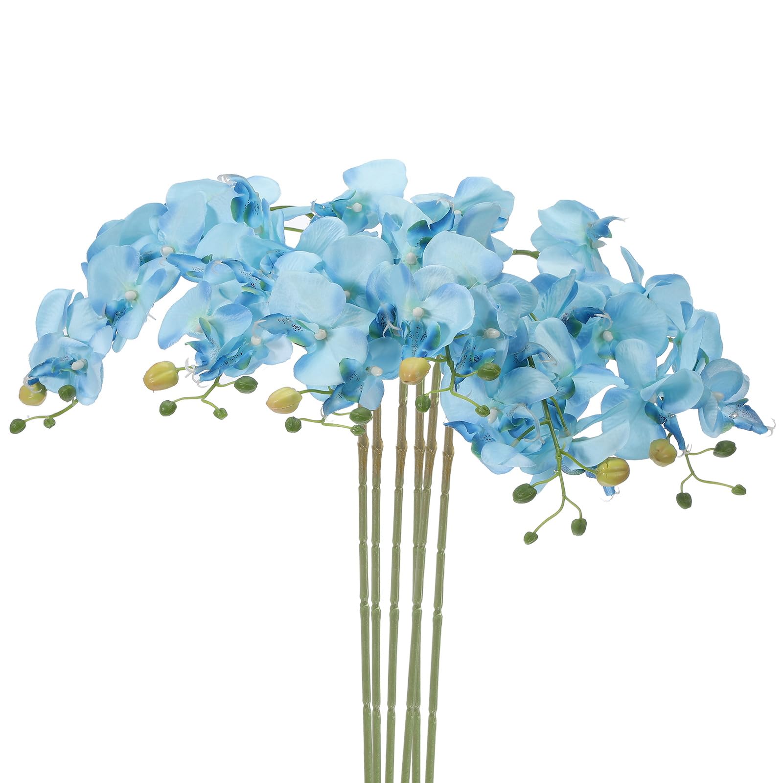 PATIKIL Steli Di Orchidea Artificiale 31", Confezione Da 6 Pezzi 7 Teste Fiori Di Seta Finta Phalaenopsis Fiore Orchidea Finto Al Tatto Reale Per Vaso Decorazione Casa Matrimonio