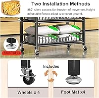 Vista 4 de Shelves 4Tier Candy Display Rack Snack Organizer Chip Display Rack,Large Floor Supermarket Snack Organizer Carts,Metal Snack Holder Snack Stand