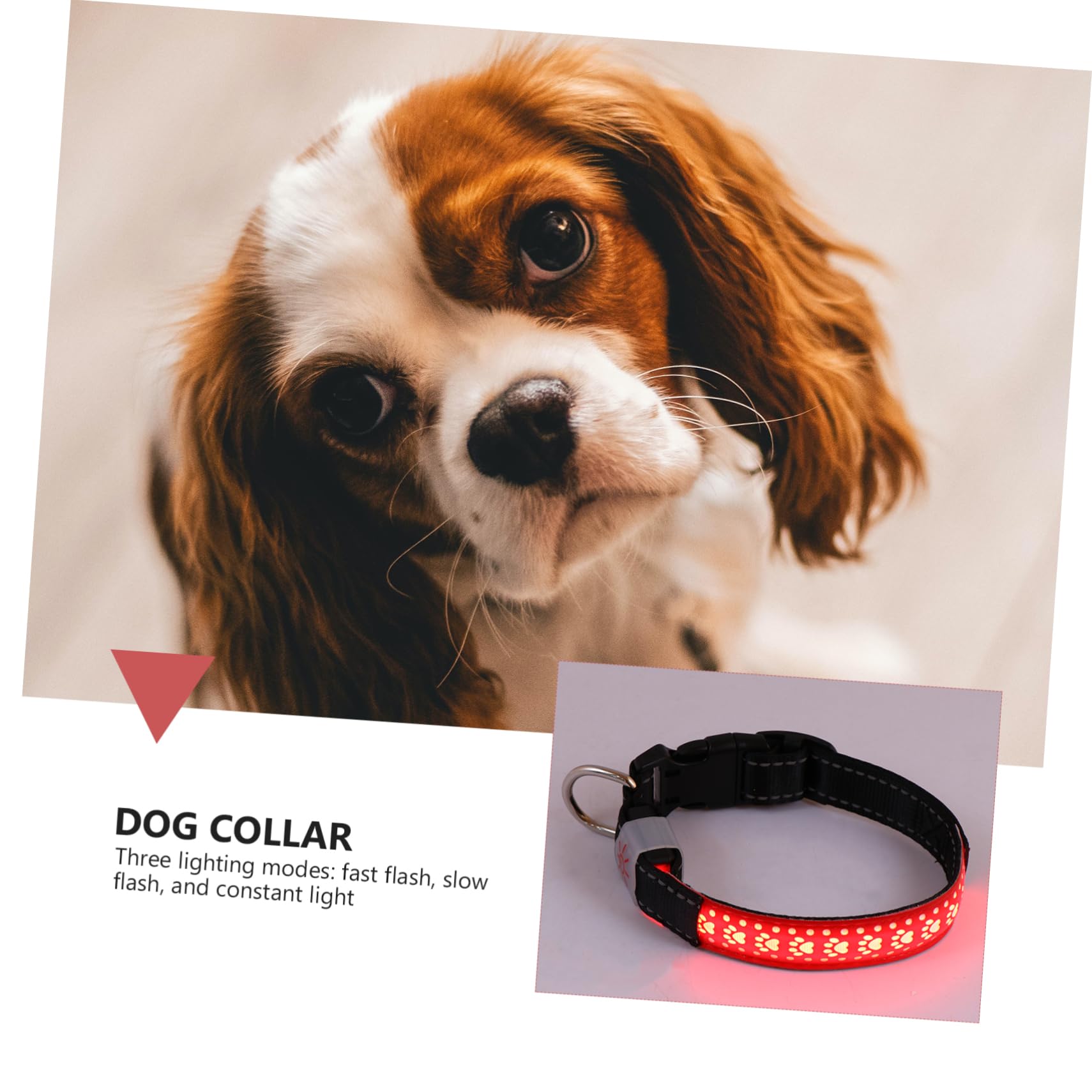 Kisangel 3pièces Collier LED pour Chien PU Et Collier Lumineux pour Animaux De Compagnie