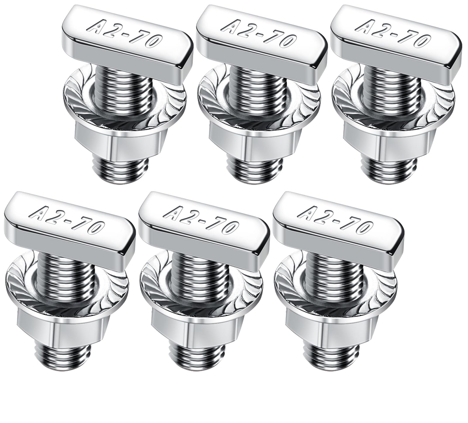 Hammerkopfschrauben M8x20 Edelstahl A2-70,6 Stück Hammerkopfschraube mit Sperrzahnmuttern Flanschmuttern Stockschrauben M6 für PV Solar Montageschienen Gewächshaus und Aluprofil für Photovoltaik