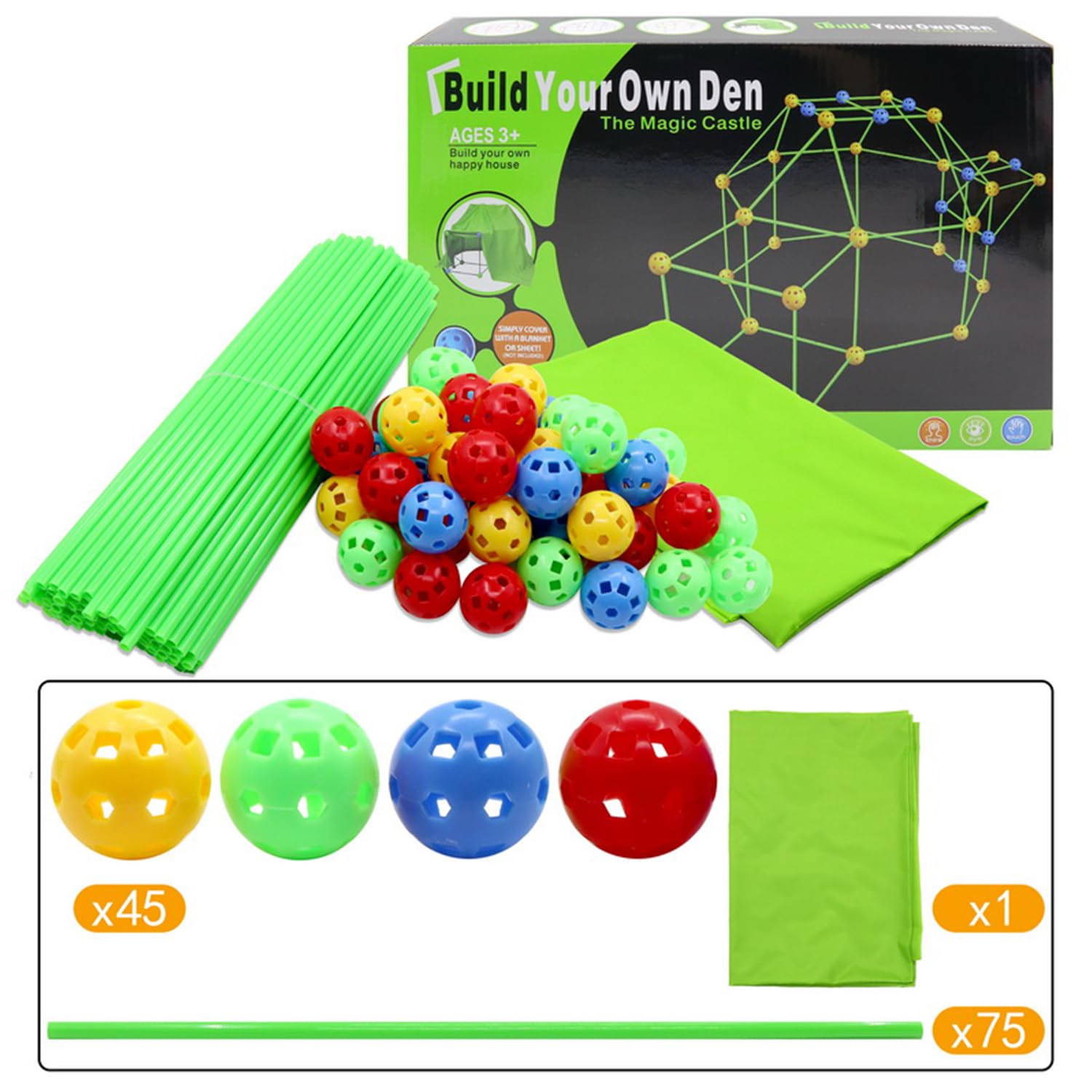 Own Den Kit Den Building Set Building Kit For Kids174 Pieces Tent