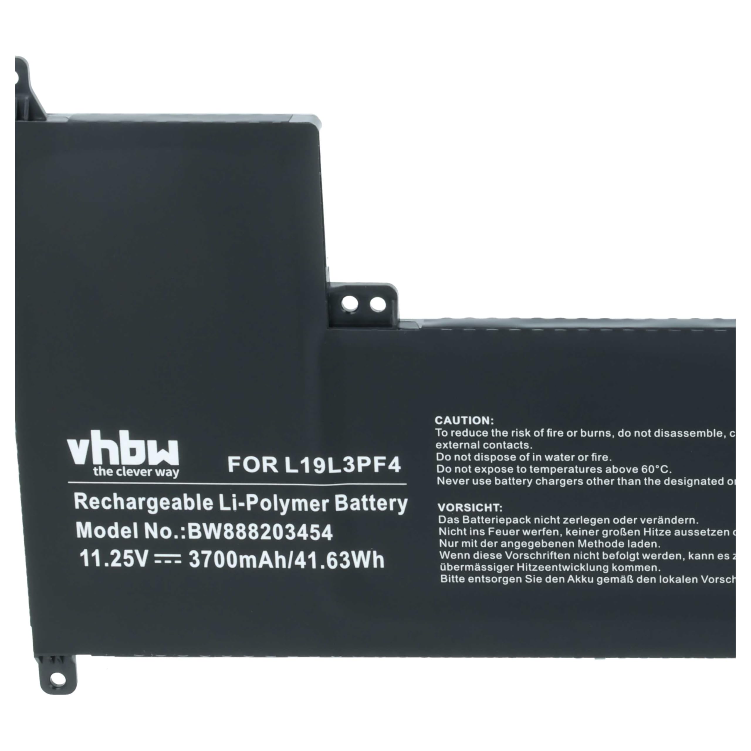vhbw batteria compatibile con Lenovo V17-IIL (82GX) notebook (3700mAh, 11,25V, Li-Poly)