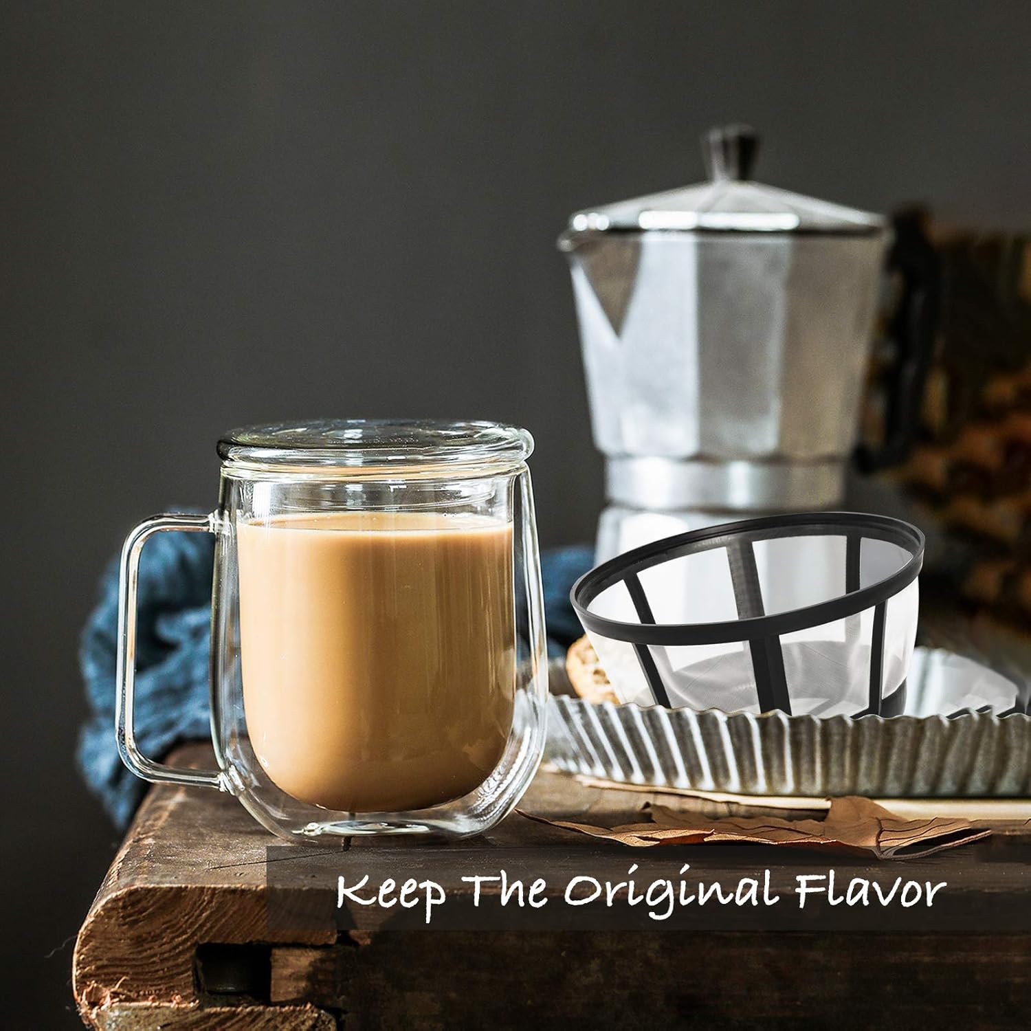 FIFOKICHO Reusable 8-12 Cup Basket Coffee Filter for Most Mr. Coffee and Black & Decker Regal and Procter Silex Coffee Makers BPA Free Dishwasher Safe ECO-Friendly 4 Packs: Home & Kitchen