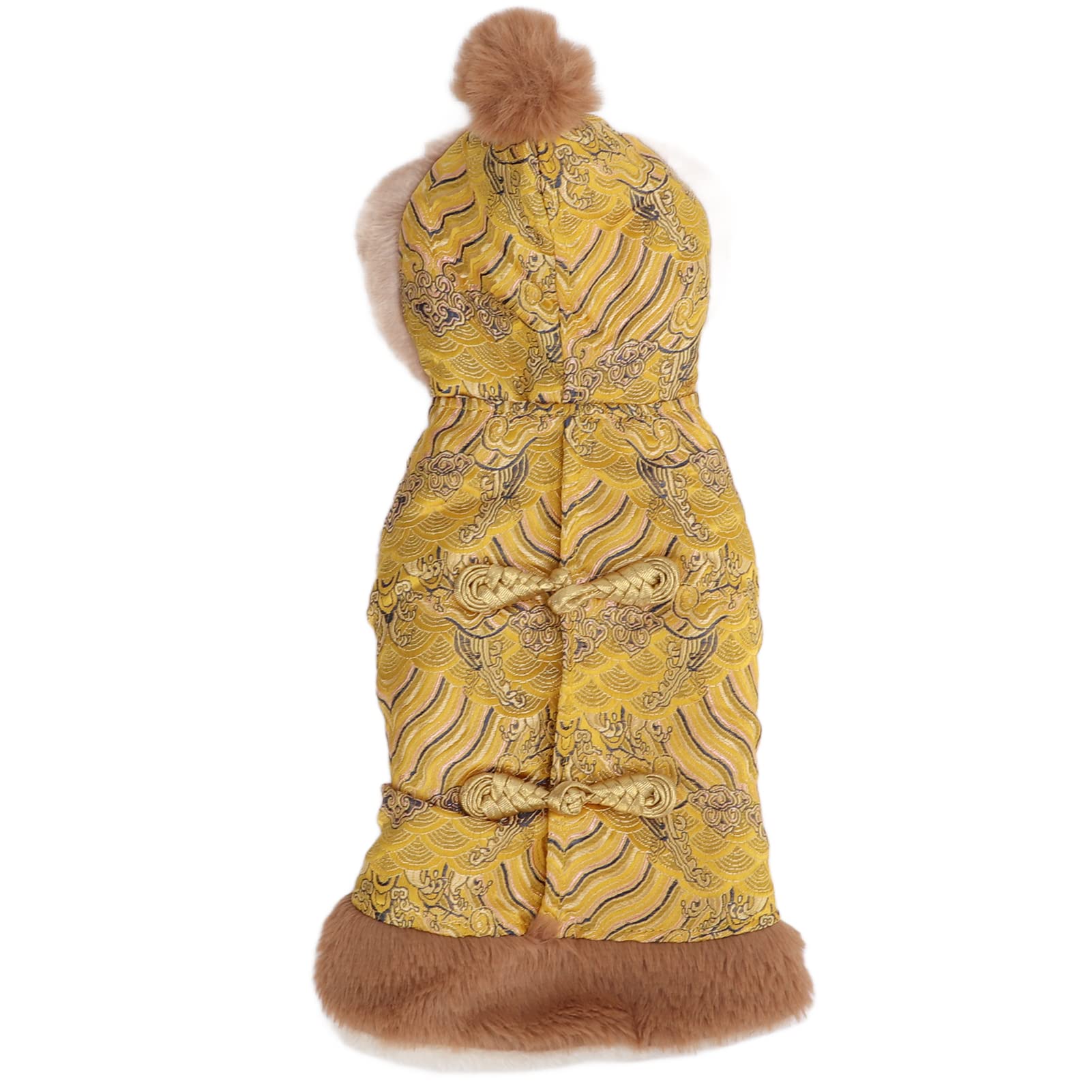 Costume en peluche épais de style chinois pour chien protection grand froid