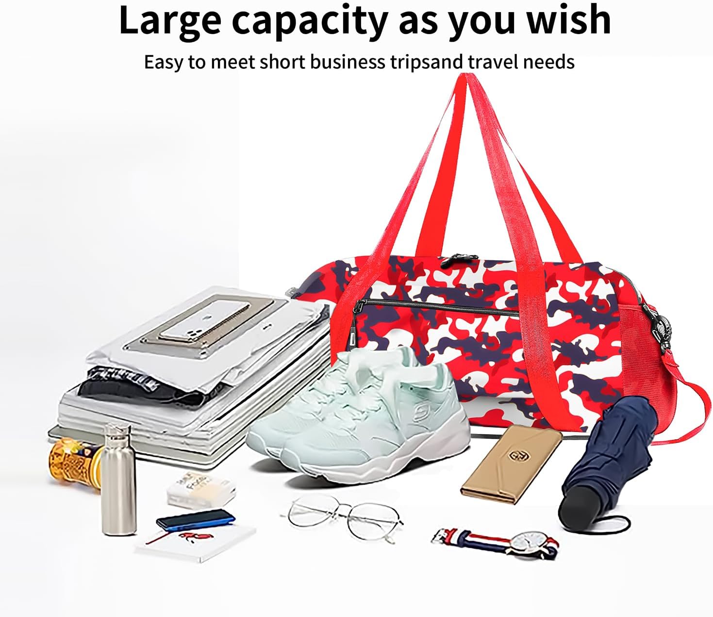 Stumdo Kids Overnighter Duffel Bags for kids, Carry-On Size & Ideal for School Practice or Overnight Travel Weekender Tote for Travel Gym Sport bag for Boys & Girls… (12mhong) - Image 5