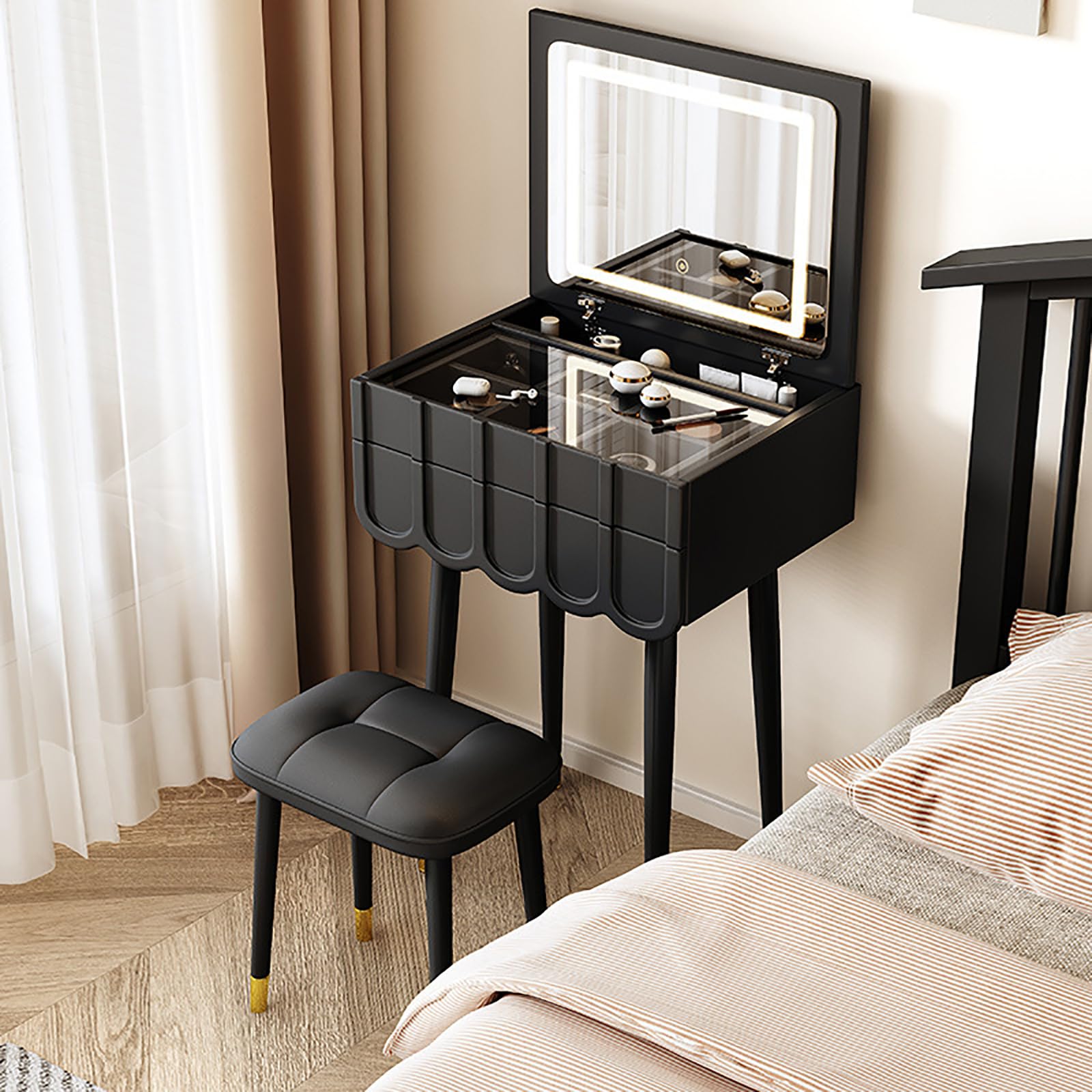 small black dressing table 68.9