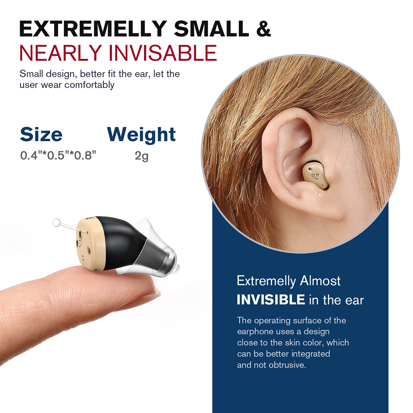 [Upgraded] iBstone Rechargeable Hearing Amplifier to Aid Adults Seniors