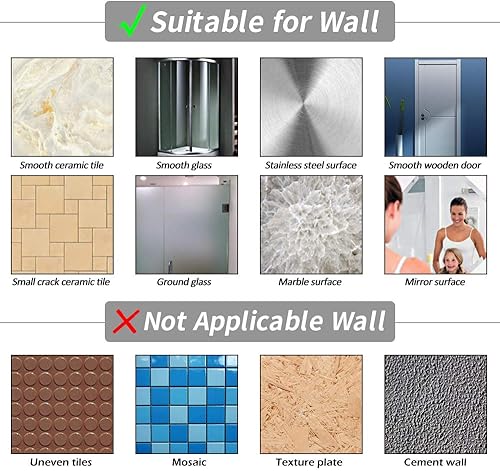 Miniatura 17 de KAIYING Soporte de pared para cabezal de ducha de mano autoadhesivo, soporte de cabezal de ducha de ángulo ajustable, soporte para varita de ducha