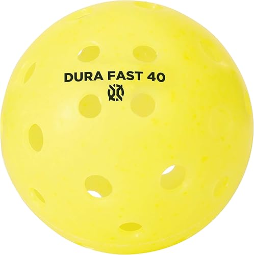 Dura Fast 40 pelotas de pickleball para exteriores, color amarillo, docenapaquete de 12, aprobadas por USAPA y sancionadas para jugar en torneos