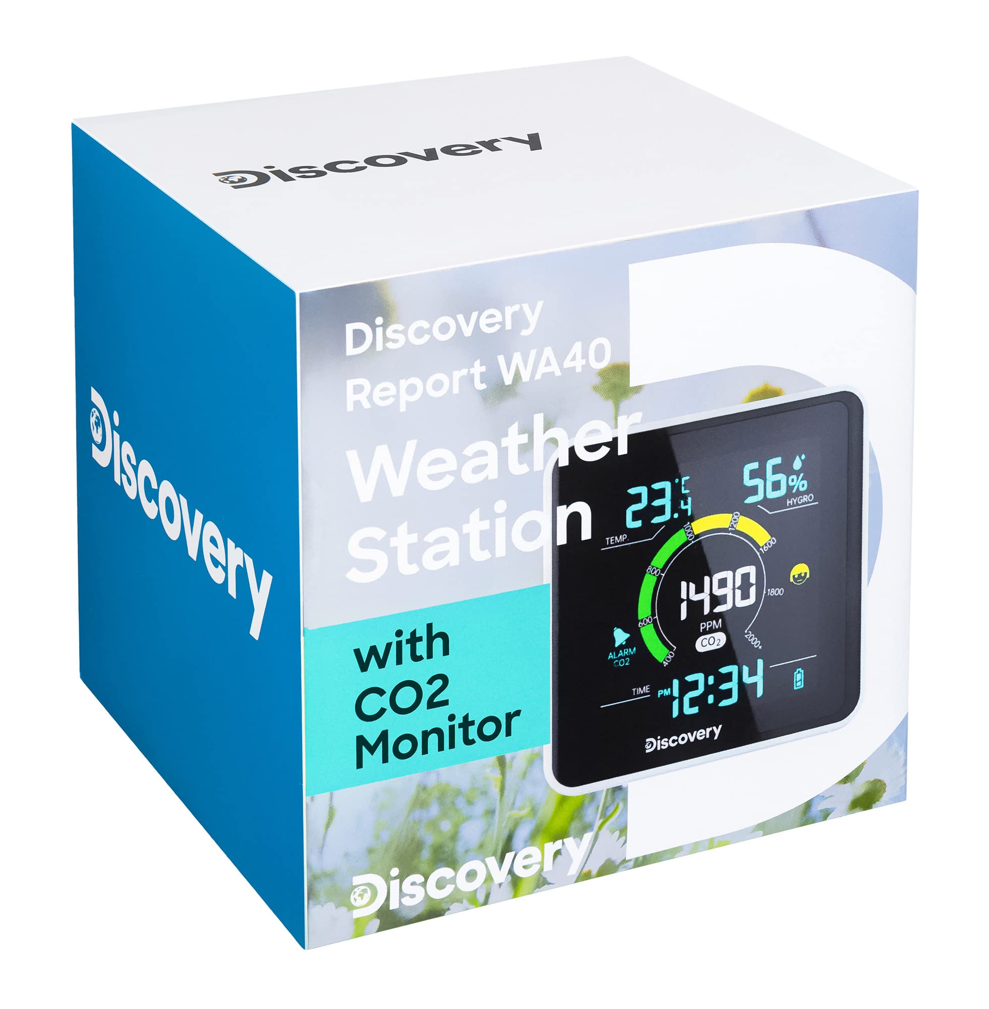 Mini Estación Meteorológica Digital Discovery Report WA40 con Monitor de CO2, Termómetro, Higrómetro y Reloj
