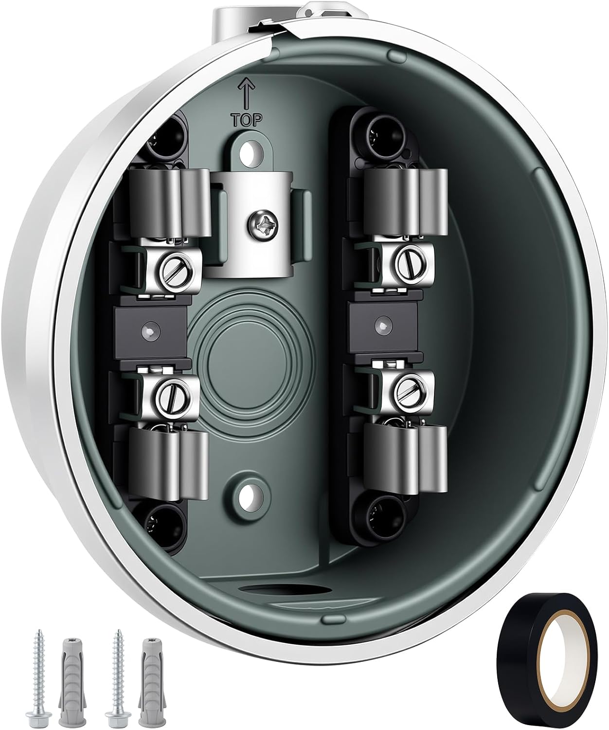 Meter Socket 100 Amp, 4-Jaw Meter Base Meter Socket 240V Single Phase 3-Wire with Horn Bypass Compatible with Overhead or Underground Service Installation