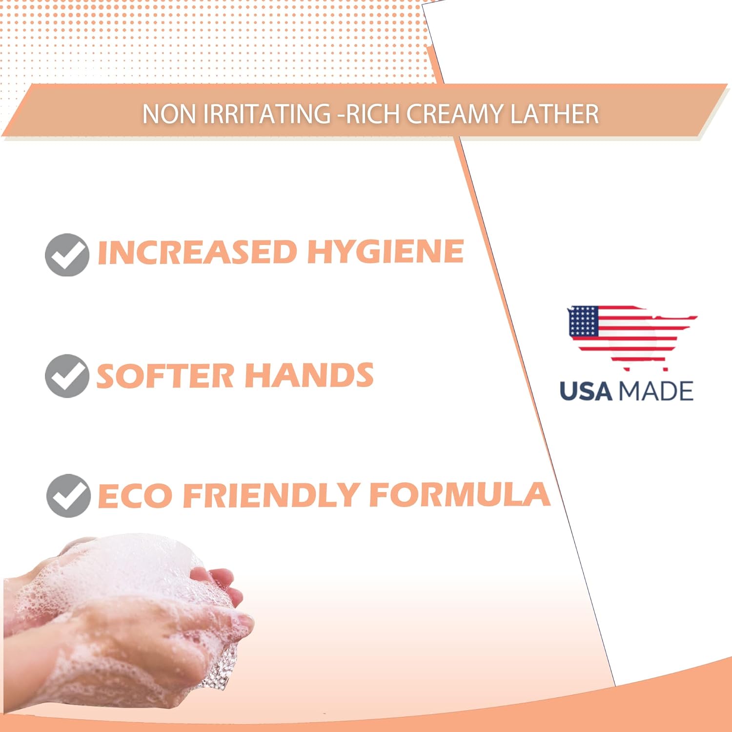 GreenFist Foaming Hand Soap Refills Peach Scent Jug Foam Refill Made in USA, 128 ounce (1 Gallon)