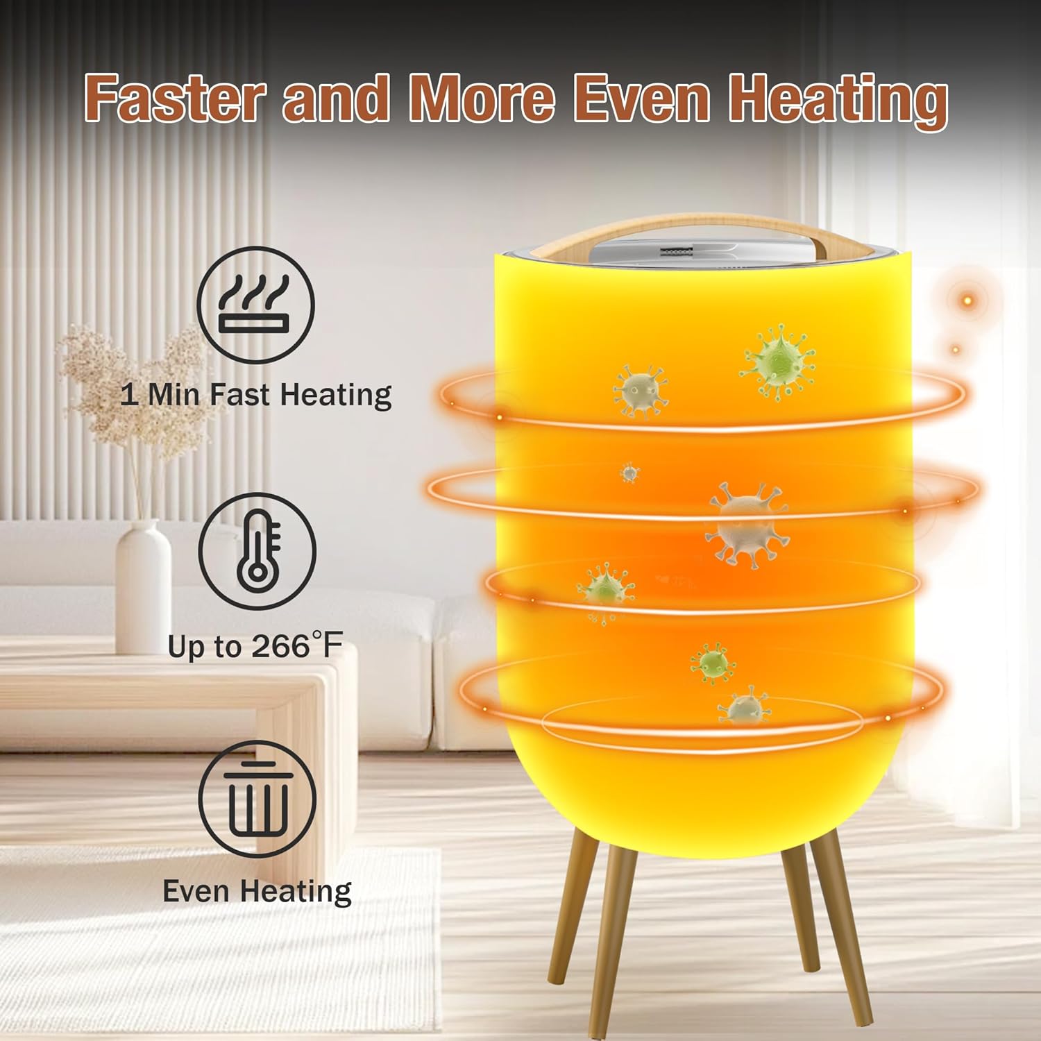 Luxury Towel Warmer Bucket, 23L Large Towel Warmers for Bathroom, with Stand, Ambient Light, Auto Shut Off, Relaxation Mode, Fits Three 40"x70" Towels, Bathrobes, Blankets, Great Gift Idea - White