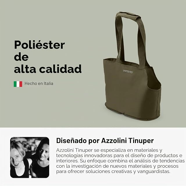 Foto 3 de 7 de United Pets Lazy Dog Bag - Bolsa de Transporte para Perros pequeños, Plegable, Color Verde, 0,25 kg.…