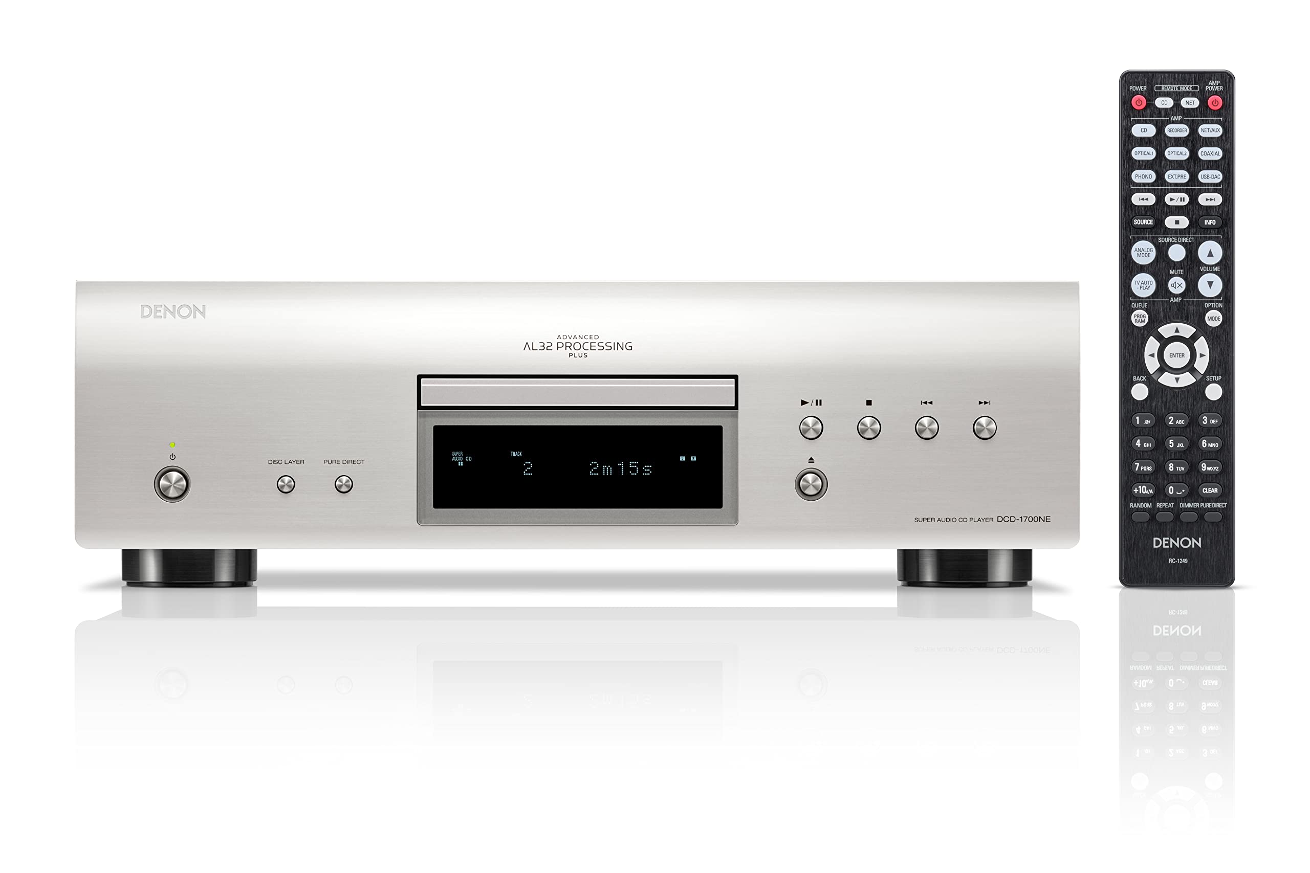 DENON DCD-1700NE, Lettore CD/SACD, Colore Argento