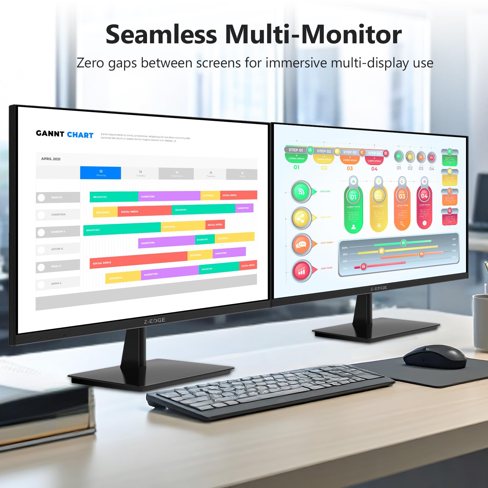 Z-Edge U27P4K 27-inch Gaming Monitor Ultra HD 4K, 60Hz