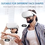 SUPERUS Interface faciale pour Oculus/Meta Quest 2 Accessoires (version améliorée), avec 2 PCS Remplacement de la mousse de couverture faciale, plaque anti-brouillard (L/S), protège-objectif, espacateur de verres (7-in-1 Ensemble)