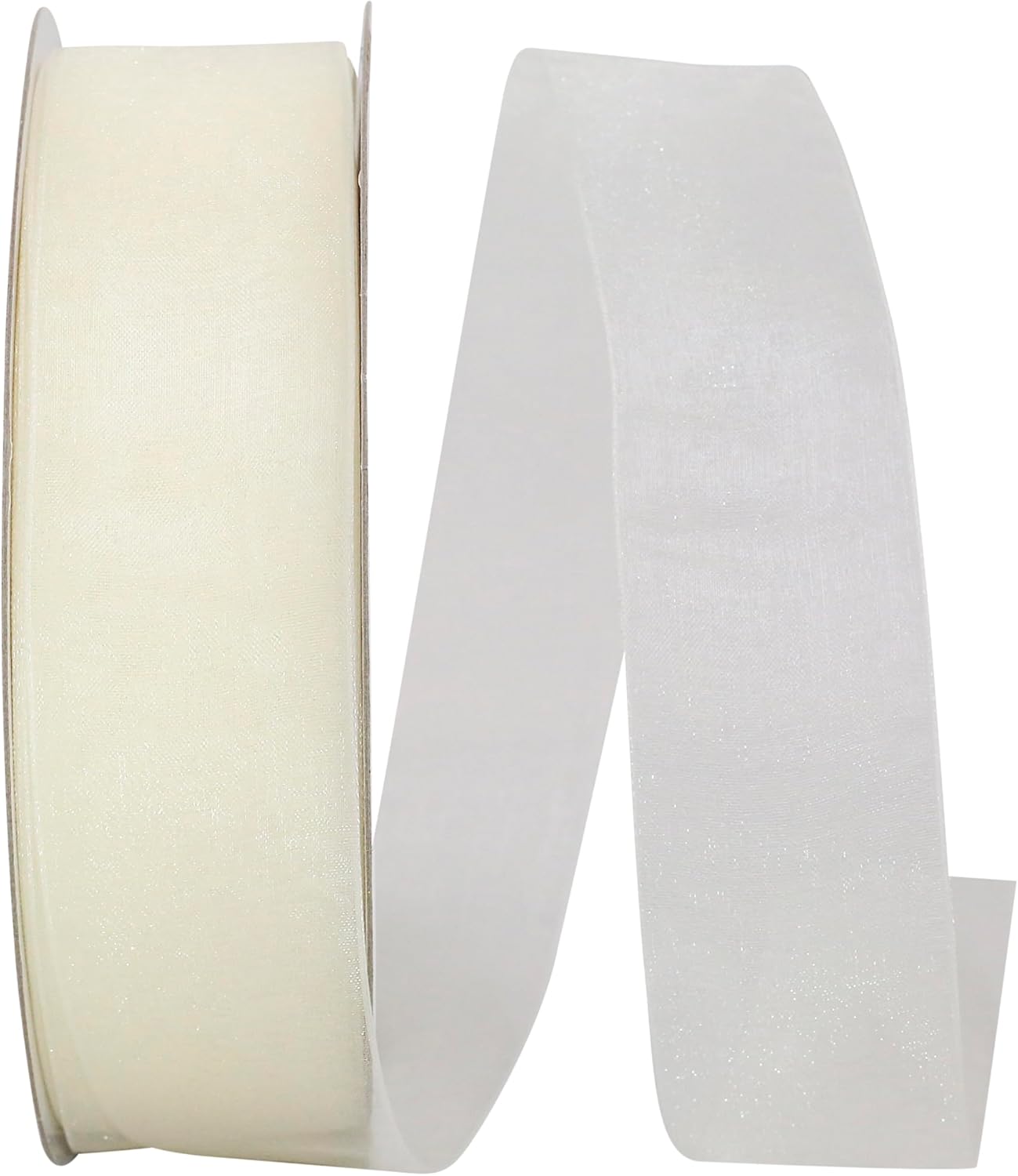 Reliant Ribbon Chiffon Mono Sheer Ribbon, 7/8 Inch X 100 Yards, Kiwi