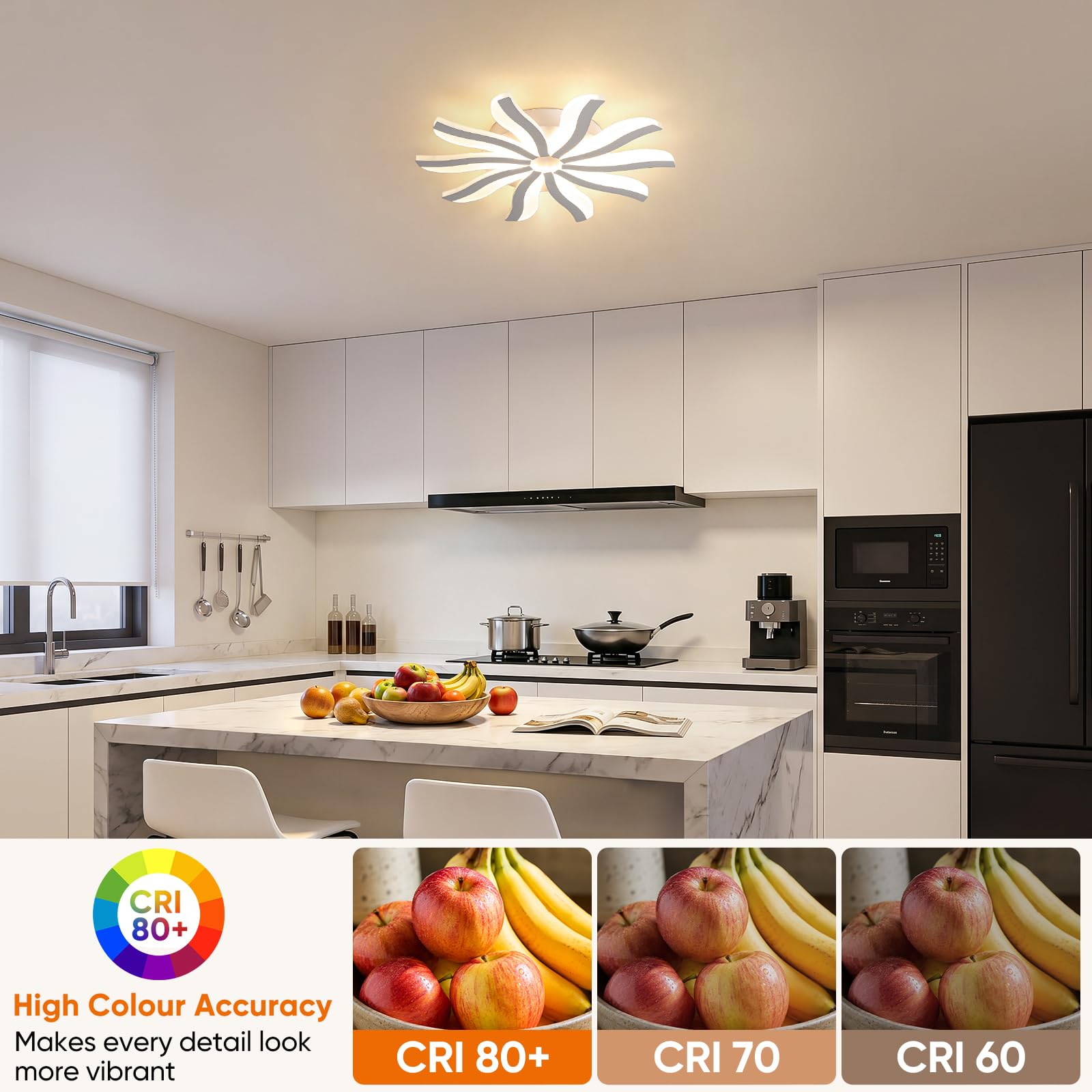 Plafonnier LED Moderne 3000K Lampe de Plafond Blanc 4812569
